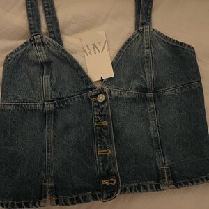 Denim Zara top